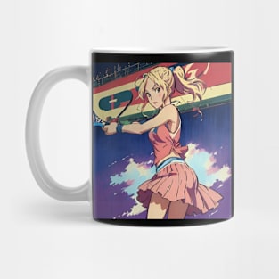 Japanese Vibes Danish Tennis Player Girl Playing Tennis Tournament Mug